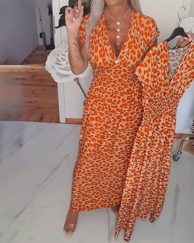 Mia - Dress with Leopard pattern