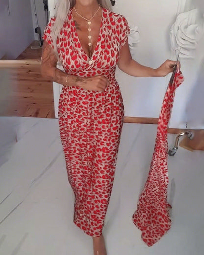 Mia - Dress with Leopard pattern